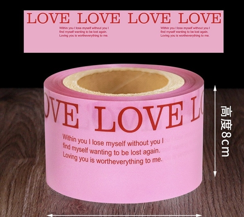 Thành bánh chữ LOVE hồng (8cm x 1kg).