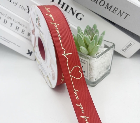 Ruybang nhịp tim love you forever 2.5cm x 40m-ĐỎ TƯƠI.
