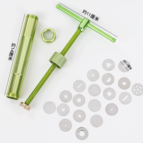 Bộ dụng cụ đùn đất, tạo hình đất set, fondant, gum.