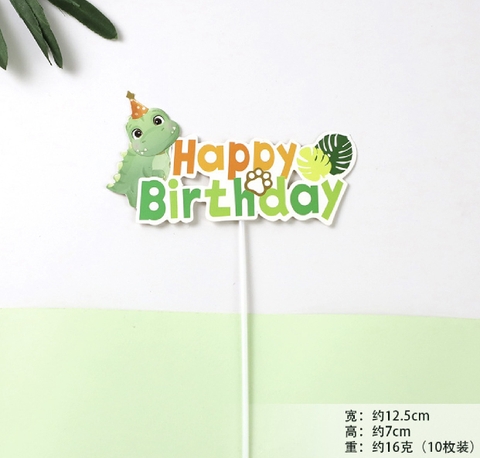 Set 10 cây cắm HPBD Khủng long (M1).