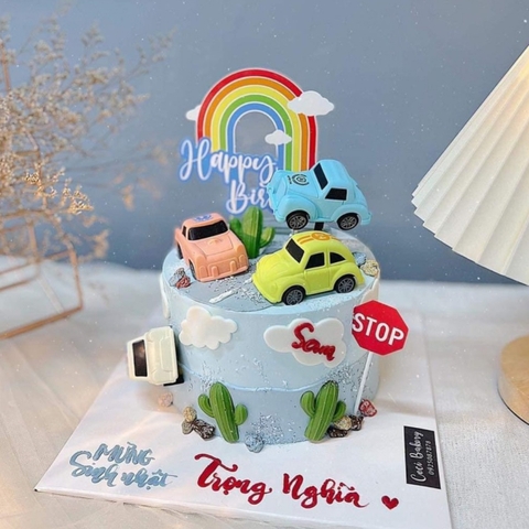 Set 20 cầu vồng HPBD  dáng dài -chữ XANH.