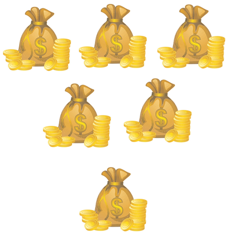 CAM-Set túi tiền vàng C031