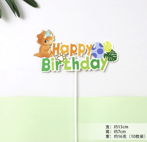 Set 10 cây cắm HPBD Khủng long (M2).