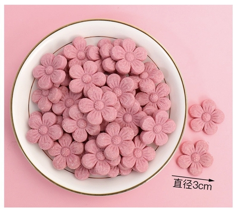 Bánh quy hình hoa 5 cánh màu hồng (gói 300gam).