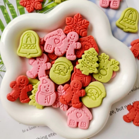 Bánh quy noel (gói 180gam)-mix mẫu tuần lộc+ông già noel+ người tuyết.