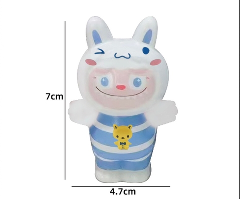 Tượng LABUBU nhựa cứng kt 7cm-XANH DƯƠNG9115.