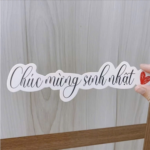 Set 80 chữ giấy -chúc mừng sinh nhật và trái tim đỏ (kt 12cm).