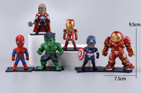 Bộ 6 siêu nhân anh hùng (Avenger) mẫu mới (nhựa đặc).