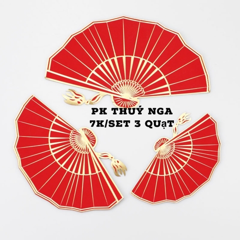 CAM-Set 3 quạt đỏ (mới). G075