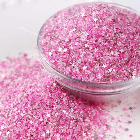 Cốm đường thạch anh lấp lánh -HỒNG (gói 100gam).