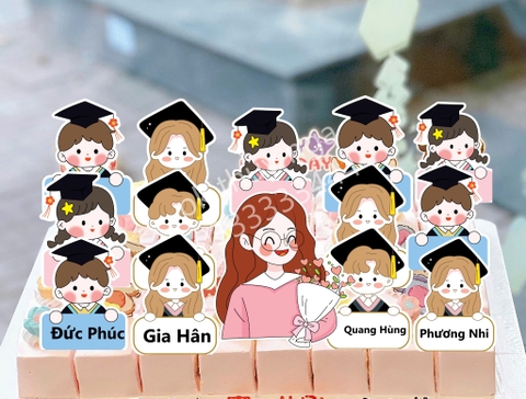 Set 40 thẻ giấy -CÔ GIÁO mix 4 mẫu (ôm hoa).