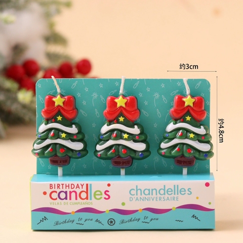Vỉ nến noel - 3 cây thông.