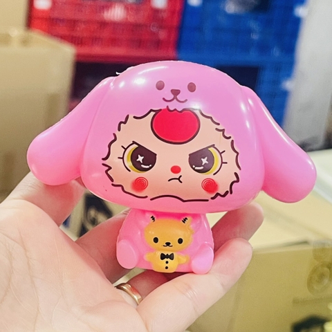 Tượng nhựa cứng - Baby three tai dài (HỒNG).