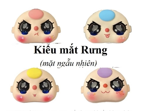 Mặt BABY THREE 100% kt 8x6x2cm - mắt RƯNG (mặt ngẫu nhiên)-chiếc.