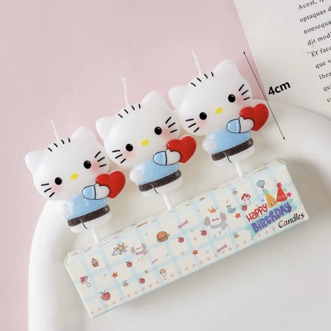 Vỉ 3 cây nến - KITTY XANH.