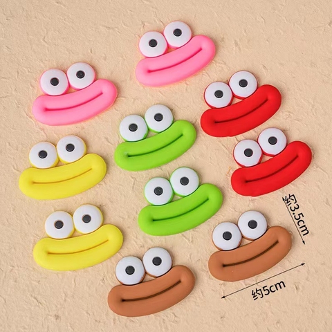 Set nhựa dẻo - 10  chiếc miệng kute sắc màu (kt TO 3.5 cmx 5cm).