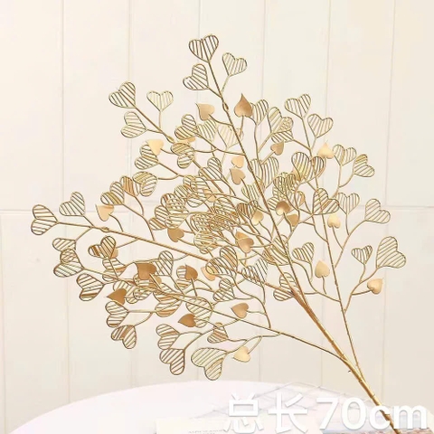 Cành màu vàng - trái tim nhỏ (5 nhánh/cành).