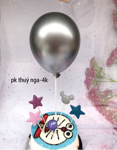 Bóng bay trơn - bạc  (mua 1 tặng 1)