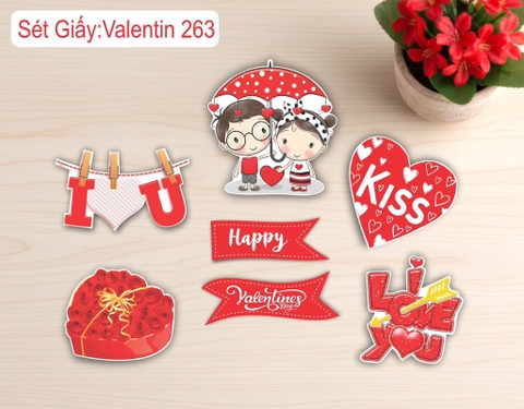 10 set giấy HD- dôi tình yêu che ô (valentine 263)..