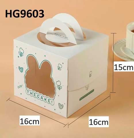 Set 50 hộp giấy cửa sổ -thỏ trắng size 16x16x15cm (KÈM ĐẾ).