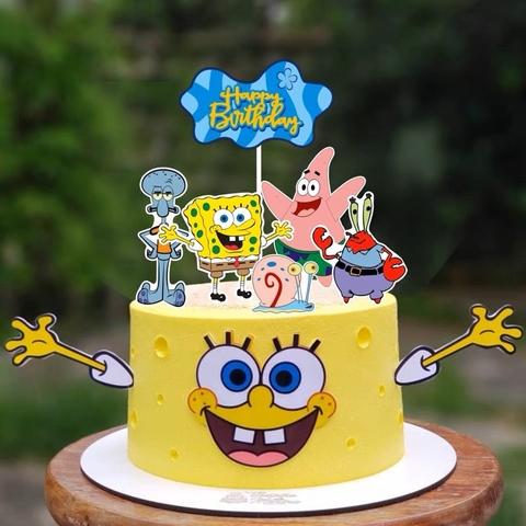 Combo 2 set giấy Phim hoạt hình Bọt biển tinh nghịch SpongeBob (mẫu 2 tay dài) (mua 1 tặng 1)..