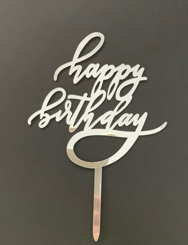 set 10 mica HPBD chữ y uốn-BẠC.