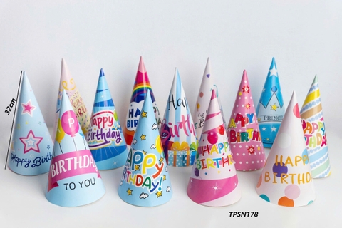 100 mũ giấy ivory CT mix mẫu (không kim tuyến).