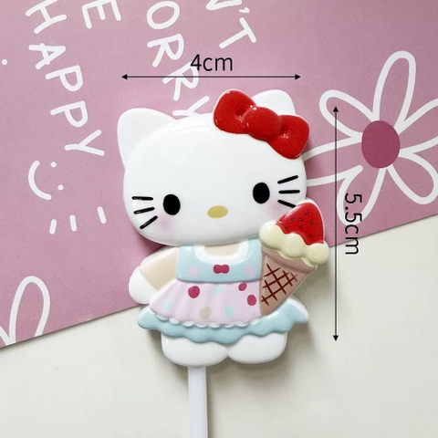 Tượng nhựa dẻo - KITTY cầm KEM.