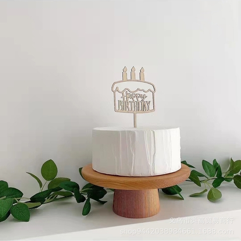 Set 10 mica hình bánh sinh nhật -BẠC.