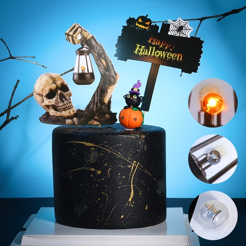 CAM-Set cắm chủ đề halloween -KÈM ĐÈN PHÁT SÁNG (mẫu 1).