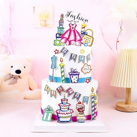 Set trang phục và tiệc sinh nhật (chữ HPBD được nối bằng dây dù, có thể tạo dáng chữ)  (mua 1 tặng 1).