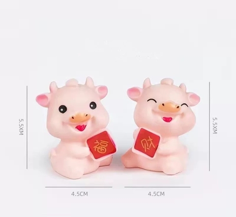 Đôi trâu nhựa hồng (bảng đỏ)  xả kho.