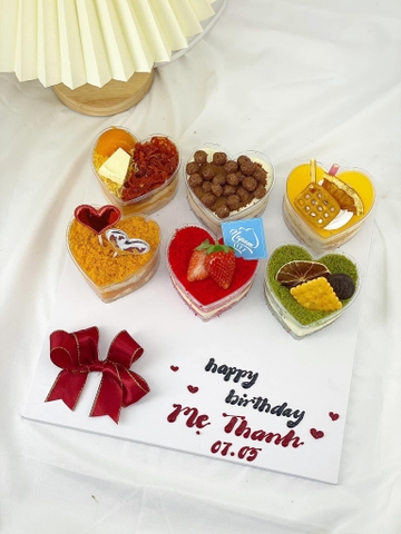 Set 50 Ly pudding trái tim không nắp (GD7745 - 150ml).