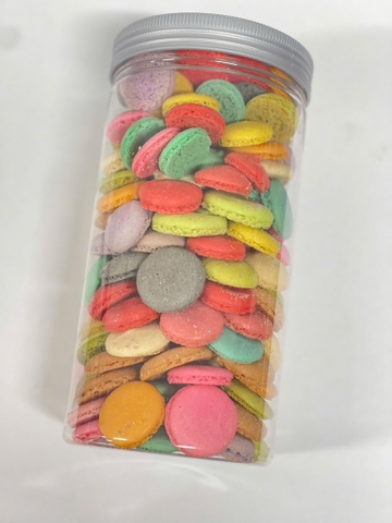 Hộp 150 miếng bánh maccaron mix màu kt 2.2-2.4cm (hạnh nhân loại ngon).