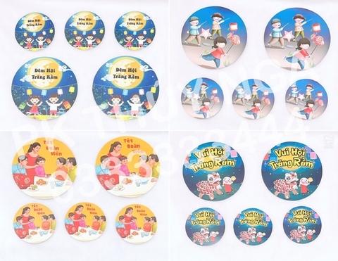 10 set trung thu (5 bản tròn to nhỏ/1set) mix đủ 4 mẫu.