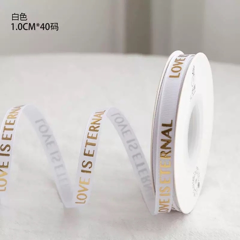 Ruybang LOVE IS ETERNAL nhỏ (1cm x 35m)-TRẮNG.