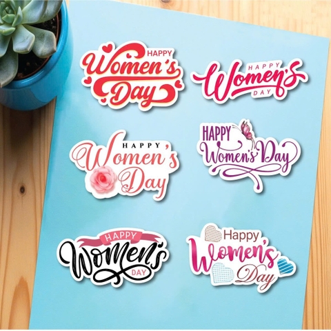 60 chữ giấy Happy Women's day mix mẫu SIZE NHỎ kt 6-7cm.