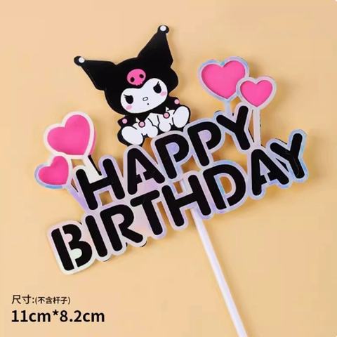 Set 3 cây cắm HPBD Kuromi 2 lớp9821.