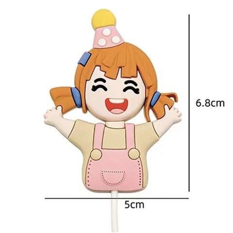 Tượng bé răng thỏ mũ hồng (nhựa dẻo dày).