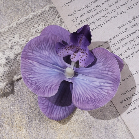 Hoa lan hồ điệp-TÍM (kt 8cm).