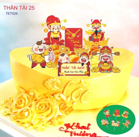 Set giấy HD-Thần tài (thần tài đến, rước lộc vào nhà).
