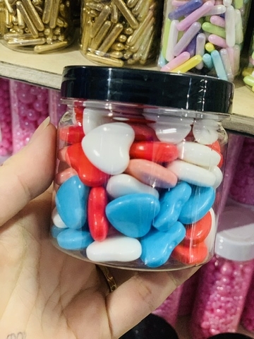 BIDUONG-Kẹo tim xanh đỏ hồng trắng (500gam).