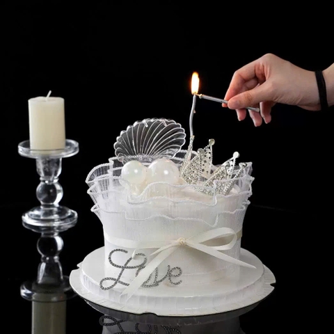 Vỏ sò nhựa kích thước 4.5x9cm -TRẮNG TRONG.