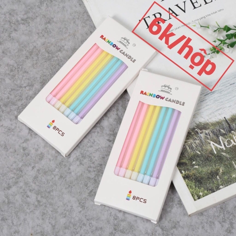 NEN- Nến dài cầu vồng vỉ 8 cây
