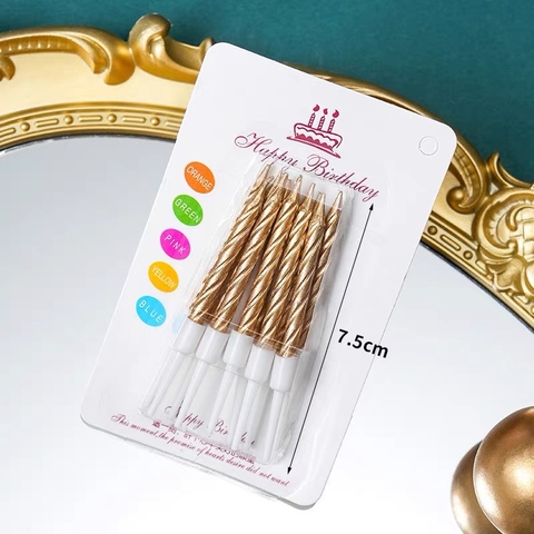 Nến nhũ vàng - 10 cây (vàng đồng).