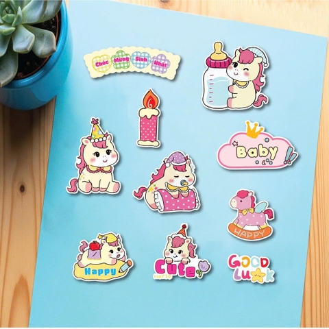 10 set giấy - Ngựa hồng.