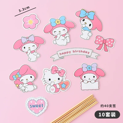 Combo 2 set giấy- mix mẫu Mèo Melody và Kitty.