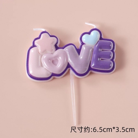 Nến LOVE mẫu mới-MÀU TÍM.