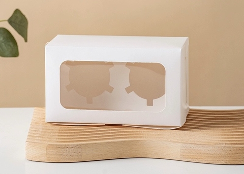 Set 10 Hộp cupcake giấy (2 lỗ) (16x9x7.5cm).