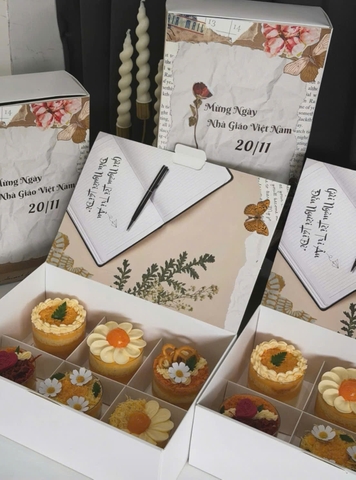 set 10 hộp giấy (6 ngăn) hình quyển sách kt 28.5x10x20.5cm -màu KEM NÂU.